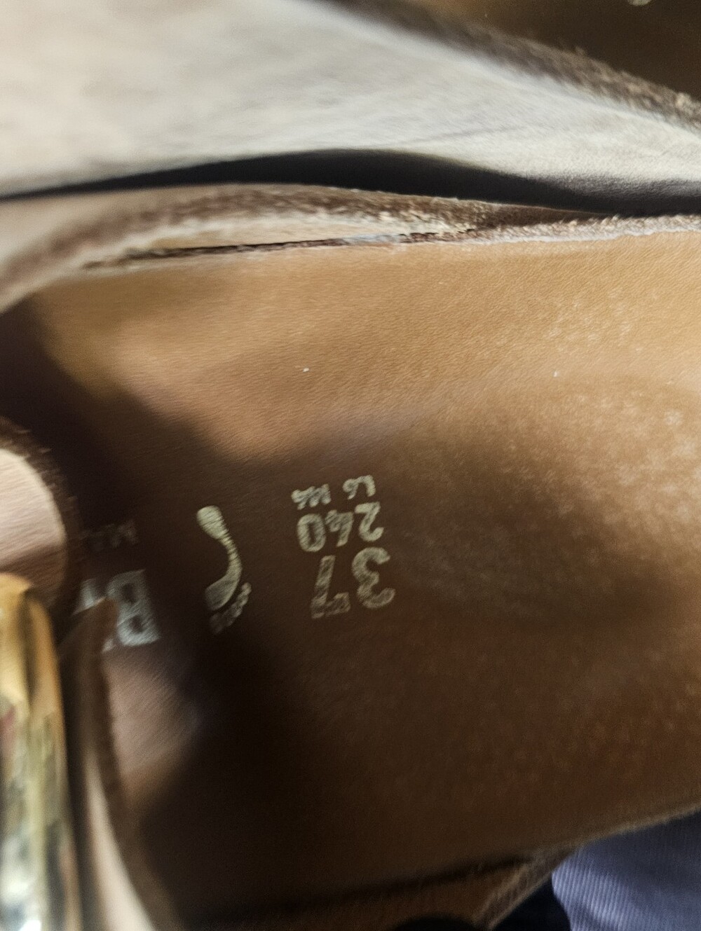 Birkenstock Arizona Big Buckle Oiled Leather Sandals Cognac size 37 REGULAR W - Picture 3 of 6